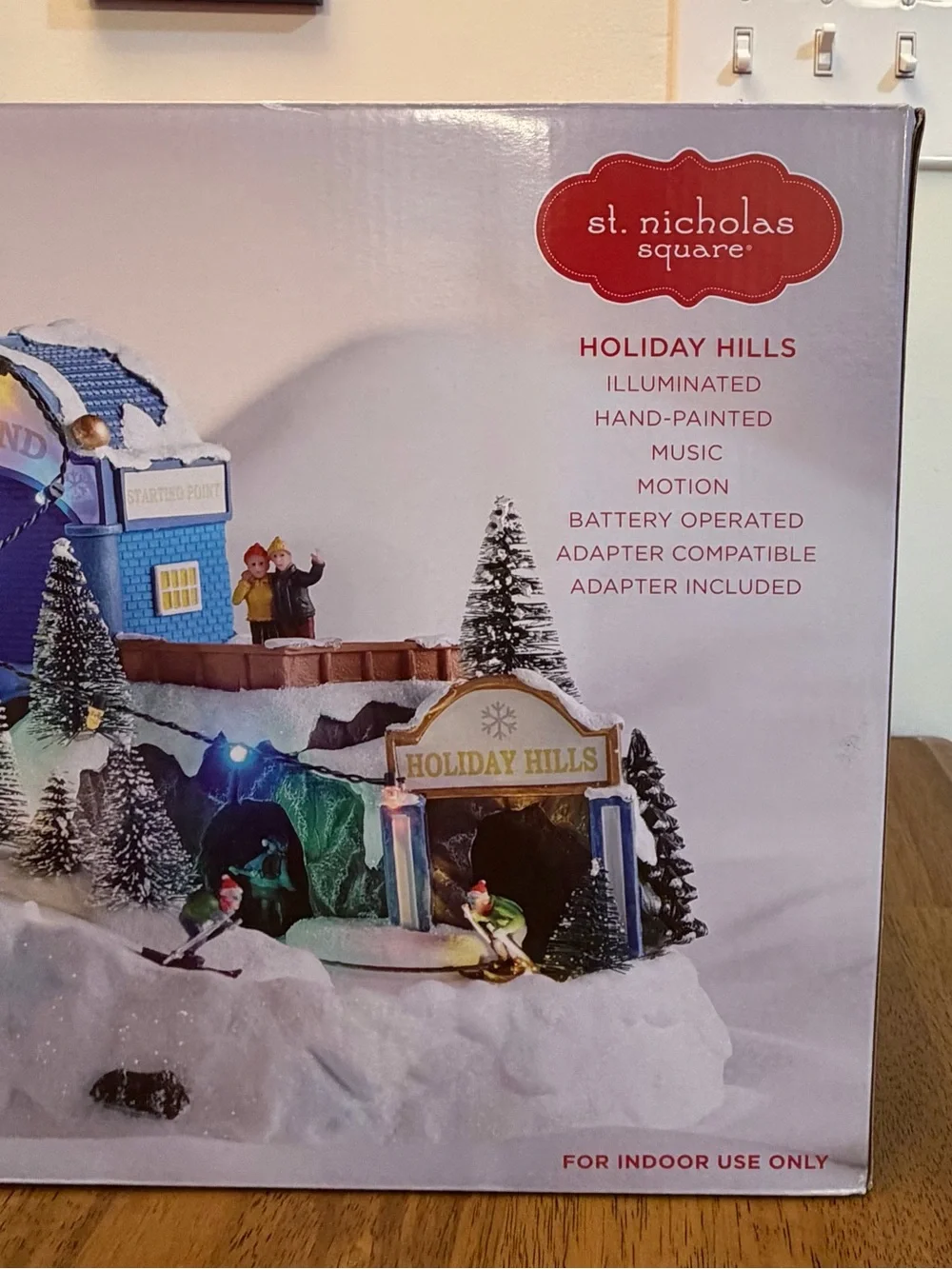 St Nicholas Square Holiday Hills Ski Village Music Motion Lighted 2022